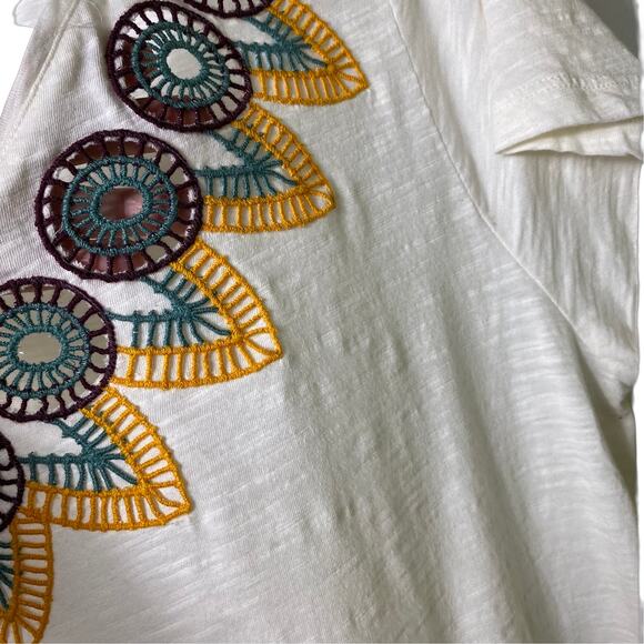 Soft Surroundings Tribal Aztec Southwest Lasert Cut T Shirt XL (2562) - Picture 4 of 7